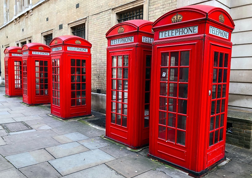 Red phone booth